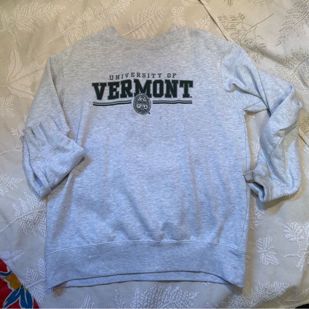 MV Sport University of Vermont Gray Crewneck Sweater